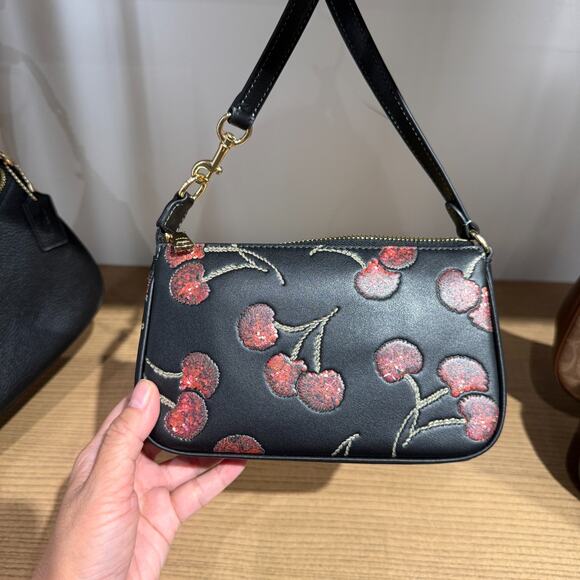 Coach Nolita 19 With Cherry Print CCZ21 Gold/Black Multi NWT - Picture 5 of 8